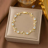 Wholesale Women's Geometric Diamondencrusted Copper Branch Bracelet Luxury Jewelry
