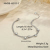 Wholesale Women's Geometric Diamondencrusted Hollow Heart 18K Gold Electroplated Stainless Steel Bracelet