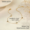 Wholesale Women's Geometric Diamondencrusted Hollow Heart 18K Gold Electroplated Stainless Steel Bracelet