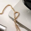 Wholesale Women's Geometric Diamondencrusted Interlocking Bracelet 18K Stainless Steel Electroplated Jewelry