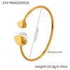 Wholesale Women's Geometric Double Triangle Hollow Elastic Adjustable Bracelet Stainless Steel 18K Gold Plated