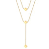 Wholesale Women's Geometric Doublelayer Clover Necklace Electroplated With 18K Gold Calendering Chain