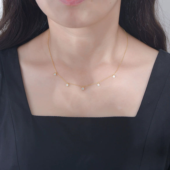 Wholesale Women's Geometric Drop Shape Diamond S925 Sterling Silver Pendant Necklace With Cross Chain
