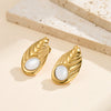 Wholesale Women's Geometric Earrings With Vacuum Real Gold Plating In Pvd Furnace And Original Design