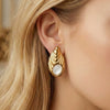 Wholesale Women's Geometric Earrings With Vacuum Real Gold Plating In Pvd Furnace And Original Design
