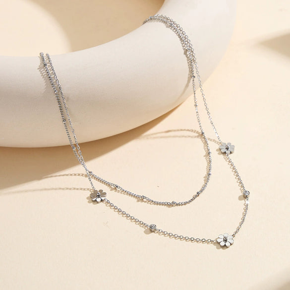 Wholesale Women's Geometric Electroplated Stainless Steel Accessories Set Of Earrings Necklaces And Bracelets