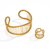 Wholesale Women's Geometric Electroplated Stainless Steel And Titanium Steel Jewelry Rings And Bracelets