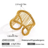 Wholesale Women's Geometric Electroplated Stainless Steel And Titanium Steel Jewelry Rings And Bracelets