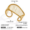 Wholesale Women's Geometric Electroplated Stainless Steel And Titanium Steel Jewelry Rings And Bracelets