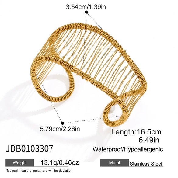 Wholesale Women's Geometric Electroplated Stainless Steel And Titanium Steel Jewelry Rings And Bracelets