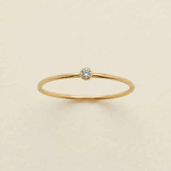 Wholesale Women's Geometric Electroplated Stainless Steel December Birthday Stone Ring