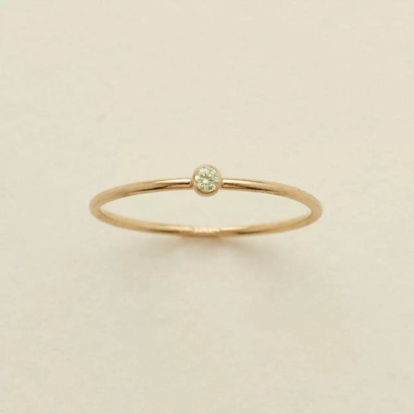 Wholesale Women's Geometric Electroplated Stainless Steel December Birthday Stone Ring