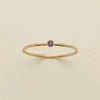 Wholesale Women's Geometric Electroplated Stainless Steel December Birthday Stone Ring