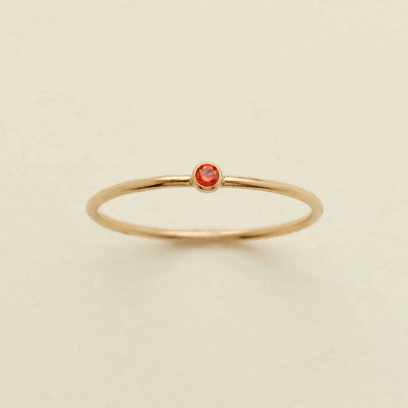 Wholesale Women's Geometric Electroplated Stainless Steel December Birthday Stone Ring