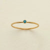 Wholesale Women's Geometric Electroplated Stainless Steel December Birthday Stone Ring