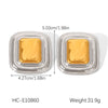 Wholesale Women's Geometric Electroplated Stainless Steel Earrings Light Luxury Highend Jewelry