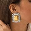 Wholesale Women's Geometric Electroplated Stainless Steel Earrings Light Luxury Highend Jewelry