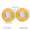 Wholesale Women's Geometric Electroplated Stainless Steel Earrings Light Luxury Highend Jewelry