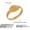 Wholesale Women's Geometric Electroplated Stainless Steel Small Leaf Hollow Buckle Bracelet