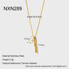 Wholesale Women's Geometric English Letter Pearl Pendant Stainless Steel 18K Gold Plated Necklace With Oshaped Chain