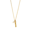 Wholesale Women's Geometric English Letter Pearl Pendant Stainless Steel 18K Gold Plated Necklace With Oshaped Chain