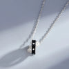 Wholesale Women's Geometric Epoxy Silver Star Ring Couple Necklace With Double Ring Clavicle Chain And Pendant