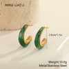 Wholesale Women's Geometric Fashion 18K Electroplated Resin Cshaped Earrings