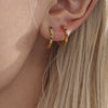 Wholesale Women's Geometric Ferris Wheel Colorful Stainless Steel Electroplated Earrings Jewelry