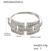 Wholesale Women's Geometric Ferris Wheel Colorful Zircon Ring Light Luxury Cold Style Stainless Steel 18K Real Gold Electroplated
