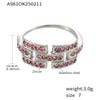 Wholesale Women's Geometric Ferris Wheel Colorful Zircon Ring Light Luxury Cold Style Stainless Steel 18K Real Gold Electroplated