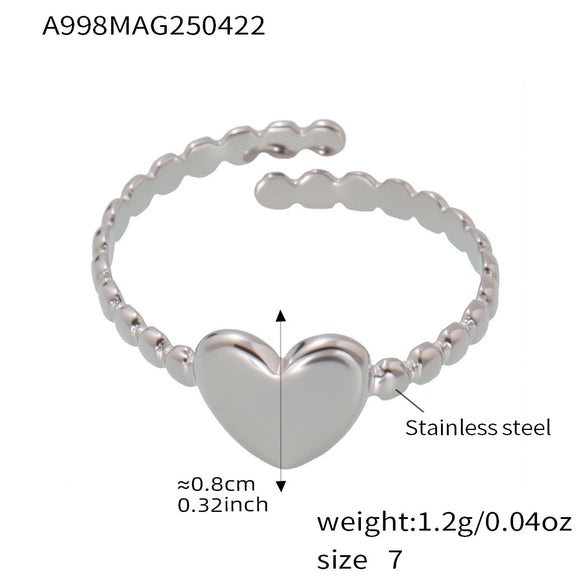 Wholesale Women's Geometric Ferris Wheel Exaggerated Wide Irregular Branchshaped Stainless Steel Goldplated Ring