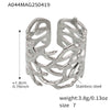 Wholesale Women's Geometric Ferris Wheel Exaggerated Wide Irregular Branchshaped Stainless Steel Goldplated Ring