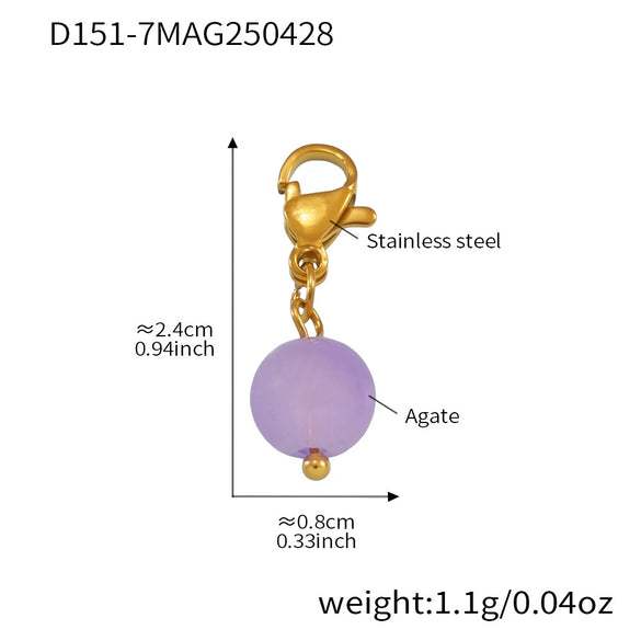 Wholesale Women's Geometric Ferris Wheel Heart Enamel Multiaccessory Necklace 18K Gold Plated Stainless Steel And Titanium Steel