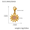 Wholesale Women's Geometric Ferris Wheel Heart Enamel Multiaccessory Necklace 18K Gold Plated Stainless Steel And Titanium Steel