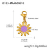 Wholesale Women's Geometric Ferris Wheel Heart Enamel Multiaccessory Necklace 18K Gold Plated Stainless Steel And Titanium Steel