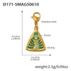 Wholesale Women's Geometric Ferris Wheel Heart Enamel Multiaccessory Necklace 18K Gold Plated Stainless Steel And Titanium Steel