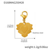 Wholesale Women's Geometric Ferris Wheel Heart Enamel Multiaccessory Necklace 18K Gold Plated Stainless Steel And Titanium Steel