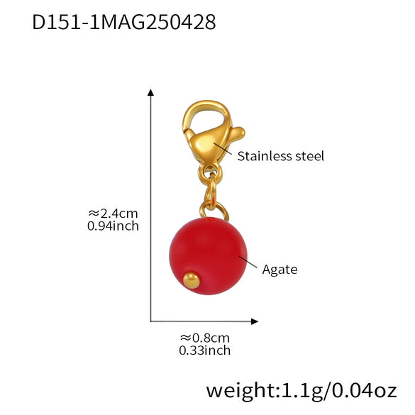 Wholesale Women's Geometric Ferris Wheel Heart Enamel Multiaccessory Necklace 18K Gold Plated Stainless Steel And Titanium Steel