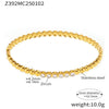 Wholesale Women's Geometric Ferris Wheel Inlaid Zircon Stainless Steel Shell Beads Pvd Vacuum Goldplated Electroplated Bracelet