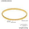 Wholesale Women's Geometric Ferris Wheel Inlaid Zircon Stainless Steel Shell Beads Pvd Vacuum Goldplated Electroplated Bracelet