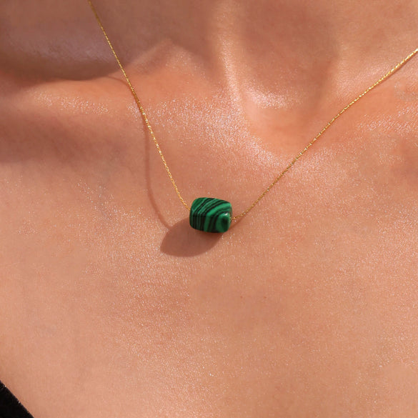 Wholesale Women's Geometric Ferris Wheel Lapis Lazuli Pendant Necklace In Stainless Steel And Titanium Steel With Gold Electroplating