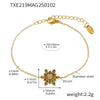 Wholesale Women's Geometric Ferris Wheel Snowflake Bracelet Titanium Steel 18K Gold Pvd Plated Jewelry