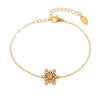 Wholesale Women's Geometric Ferris Wheel Snowflake Bracelet Titanium Steel 18K Gold Pvd Plated Jewelry