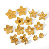 Wholesale Women's Geometric Five Petal Flower Stainless Steel Electroplated Earrings