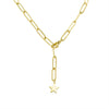 Wholesale Women's Geometric Fivepointed Star Titanium Steel 18 Gold Plated Necklace Jewelry