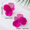 Wholesale Women's Geometric Floral Hollowout Alloy Electroplated Earrings Jewelry Accessories