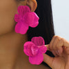 Wholesale Women's Geometric Floral Hollowout Alloy Electroplated Earrings Jewelry Accessories