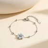 Wholesale Women's Geometric Floral Pearl Stainless Steel Electroplated Bracelet With Original Design