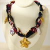 Wholesale Women's Geometric Floral Stainless Steel Electroplated Pendant Necklace