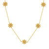 Wholesale Women's Geometric Flower Design Goldplated Titanium Steel Necklace